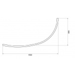 Besco Milena Obudowa asymetryczna Lewa 150x70 biała OAM-150-NL