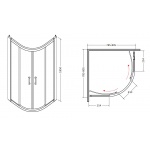 Besco Modern Kabina Prysznicowa 80x80 MP-80-185-C