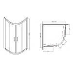 Besco Modern Kabina Prysznicowa 90x90 MP-90-185-C