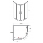Besco Modern Kabina Prysznicowa 80x80 MP-80-165-C