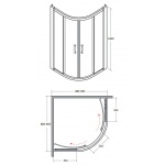 Besco Modern Kabina Prysznicowa 90x90 MP-90-165-C