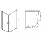 Besco Modern Kabina Prysznicowa 100x80 MA-100-80-C