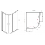 Besco Modern Kabina Prysznicowa 120x90 cm MA-120-90-C