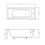 Besco Modern Wanna prostokątna 130x70 biała WAM-130-MO