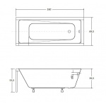 Besco Modern Wanna prostokątna 160x70 biała WAM-160-MO