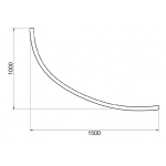 Besco Natalia Obudowa asymetryczna Prawa 150x100 biała OAN-150-NP