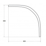 Besco Oliver I Obudowa do Brodzika 80x80 biała OAO-80