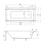 Besco Optima Wanna prostokątna 170x70 biała WAO-170-PKP