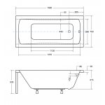 Besco Optima Wanna prostokątna 150x70 biała WAO-150-PK