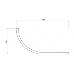 Besco Praktika Obudowa asymetryczna Prawa 140x70 biała OAP-140-NP