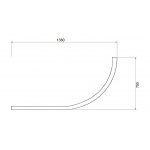 Besco Praktika Obudowa asymetryczna Lewa 140x70 biała OAP-140-NL