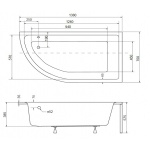 Besco Praktika Wanna asymetryczna Prawa 140x70 biała WAP-140-NP