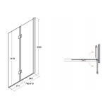 Besco Prestigio Parawan Nawannowy 2-skrzydłowy 80x150 PP-2S