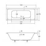 Besco Quadro Slim Wanna prostokątna 165x75 cm biała WAQ-165-SL