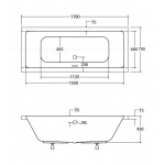 Besco Quadro Slim Wanna prostokątna 170x75 cm biała WAQ-170-SL
