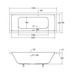 Besco Quadro Slim Wanna prostokątna 180x80 cm biała WAQ-180-SL