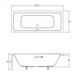 Besco Quadro Wanna prostokątna 180x80 biała WAQ-180-PK