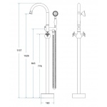 Besco Retro Bateria Wannowa Wolnostojąca chrom BW-RI-CH