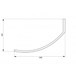 Besco Rima Obudowa asymetryczna Lewa/Prawa 140x90 biała OAR-140-NS
