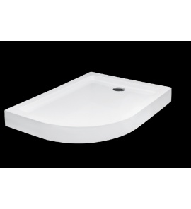 Besco Saturn Brodzik Asymetryczny Prawy 100x80 biały BAS-100-NP