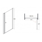 Besco Sinco Drzwi Prysznicowe 80x195 DS-80