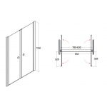 Besco Sinco Due Drzwi Prysznicowe Podwójne 80x195 DSD-80