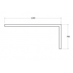 Besco Talia Obudowa prostokątna 120x70 biała OAT-120-PK