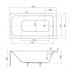 Besco Talia Wanna prostokątna 150x70 biała WAT-150-PK