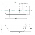Besco Talia Wanna prostokątna 100x70 biała WAT-100-PK