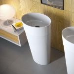 Besco Uniqa Umywalka Wolnostojąca 32x46 cm biała UMD-U-WO