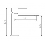 Besco Varium Bateria umywalkowa niska jednootworowa chrom BU-VII-CH