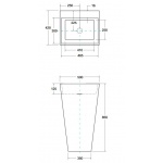 Besco Vera Umywalka Wolnostojąca 40x50 biała UMD-V-WO