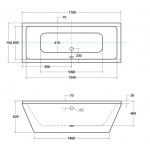 Besco Vera Wanna Wolnostojąca 170x75 biała WKV-170-WO