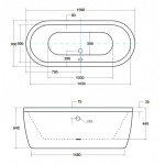 Besco Victoria Wanna Wolnostojąca 160x75 biała WKV-160-WO