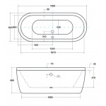 Besco Victoria Wanna Wolnostojąca 185x83 biała WKV-185-WO