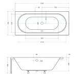 Besco Vitae Wanna prostokątna 150x75 biała WAV-150-PK