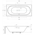 Besco Vitae Wanna prostokątna 160x75 biała WAV-160-PK