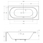 Besco Vitae Wanna prostokątna 170x75 biała WAV-170-PK