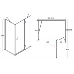 Besco Viva Kabina Prysznicowa Prawa 100x80 VPP-100-195C