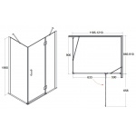 Besco Viva Kabina Prysznicowa Prawa 120x90 VPP-129-195C