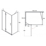 Besco Viva Kabina Prysznicowa Lewa 120x80 VPL-128-195C