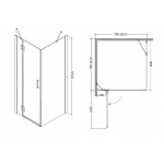 Besco Viva Kabina Prysznicowa Lewa 80x80 VKL-80-195-C