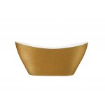 Besco Viya Glam Wanna Wolnostojąca 160x70 cm biała/złota WMD-160-VZ
