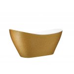 Besco Viya Glam Wanna Wolnostojąca 160x70 cm biała/złota WMD-160-VZ