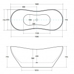 Besco Viya Wanna Wolnostojąca 160x70 biała WMD-160-V