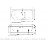Bette Ocean Low-Line Wanna prostokątna 180x80xh38 cm biała 8838000