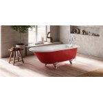 Bleu Provence Anis Wanna wolnostojąca z nogami chrom 170x77,5 czerwony 1070R