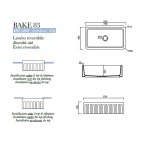 Bleu Provence Bake 83 Zlew kuchenny 83,8x46 white LK05