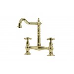 Bleu Provence Bateria kuchenna 2-otworowa z obrotową wylewką gold RKC12OR