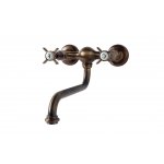 Bleu Provence Bateria kuchenna ścienna z obrotową wylewką dark bronze RKF01BG